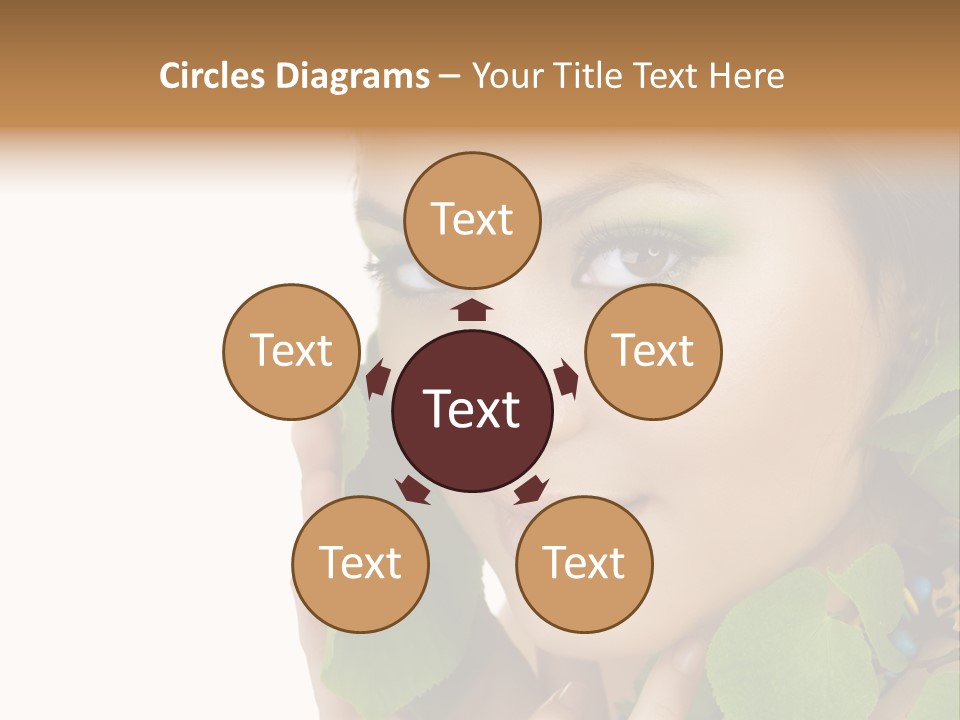 Female Design Leaves PowerPoint Template
