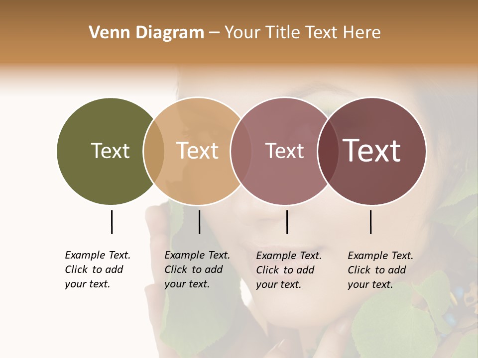 Female Design Leaves PowerPoint Template