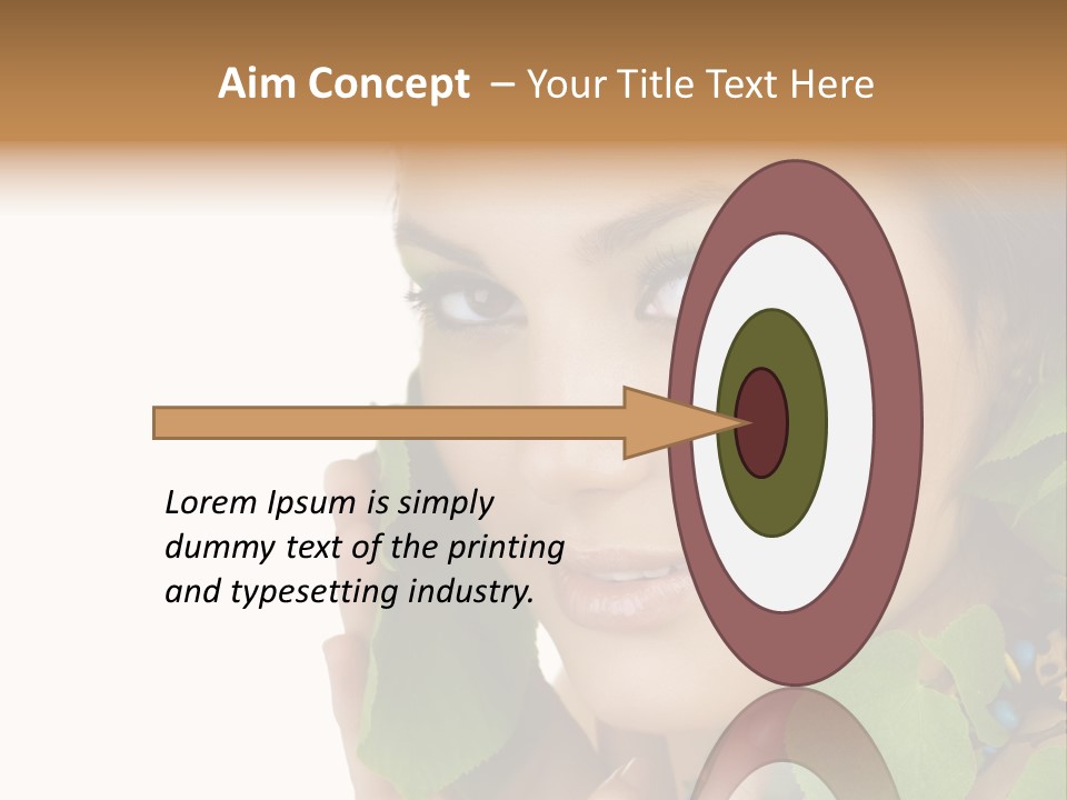 Female Design Leaves PowerPoint Template