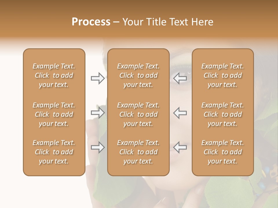 Female Design Leaves PowerPoint Template