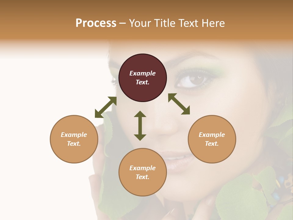 Female Design Leaves PowerPoint Template