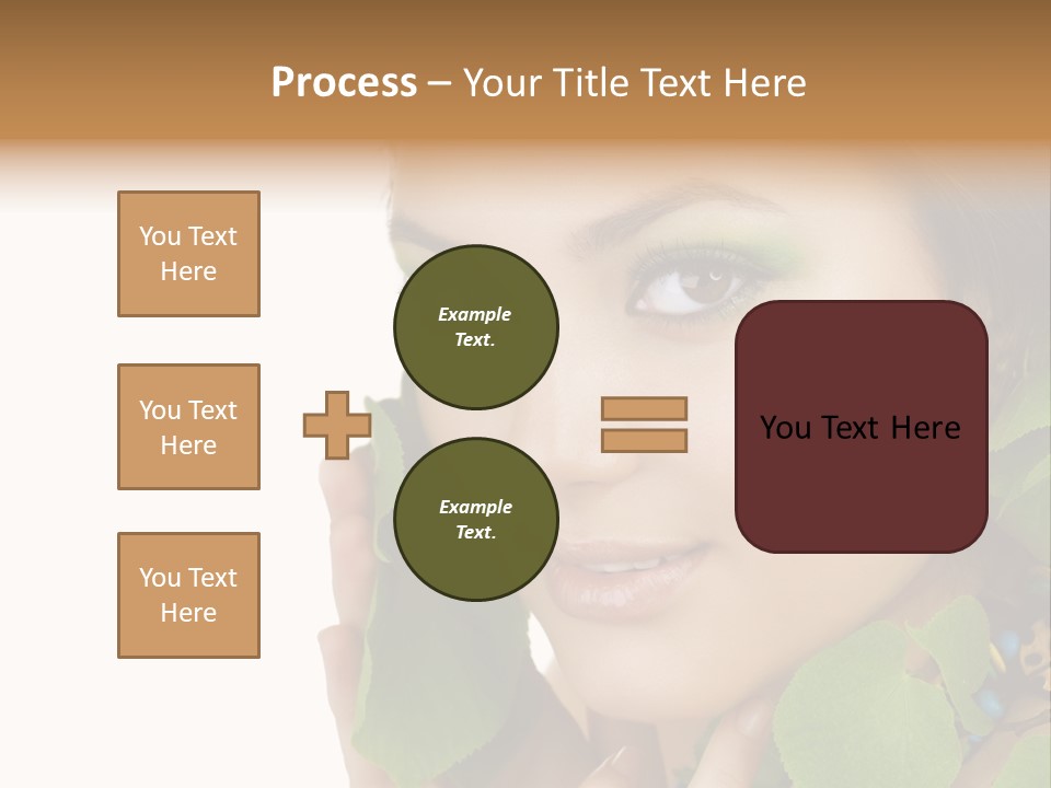 Female Design Leaves PowerPoint Template