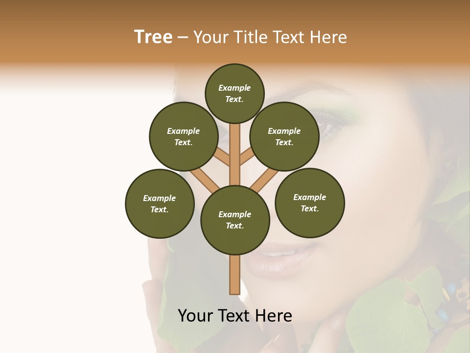 Female Design Leaves PowerPoint Template