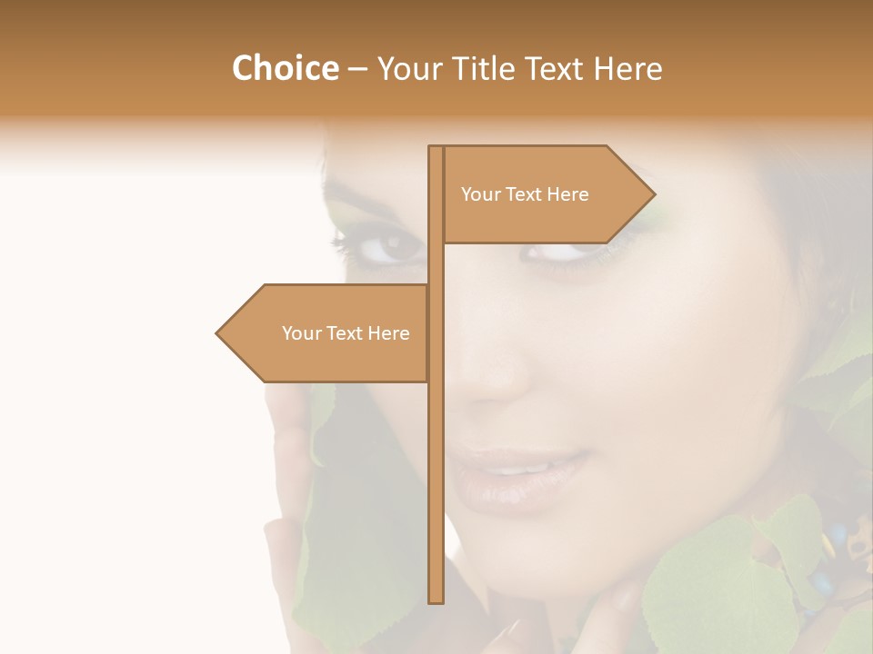 Female Design Leaves PowerPoint Template
