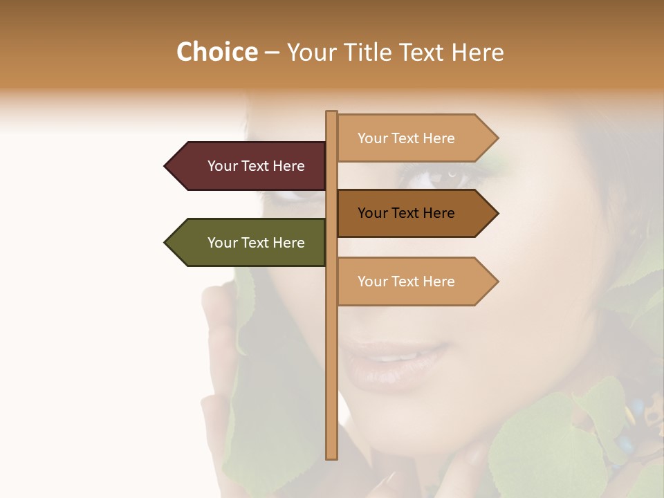 Female Design Leaves PowerPoint Template