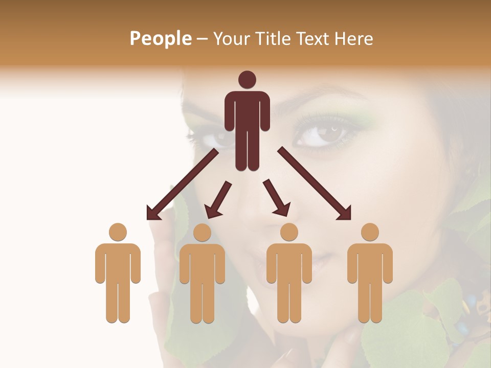 Female Design Leaves PowerPoint Template