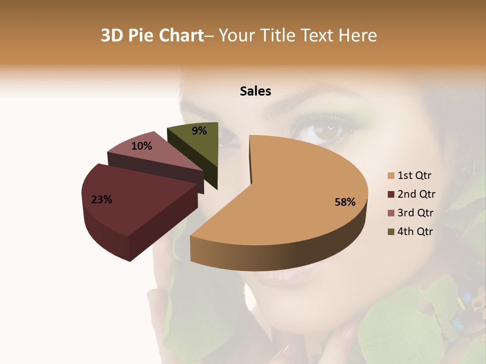 Female Design Leaves PowerPoint Template