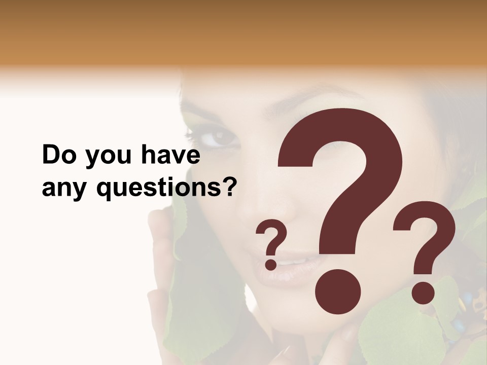 Female Design Leaves PowerPoint Template