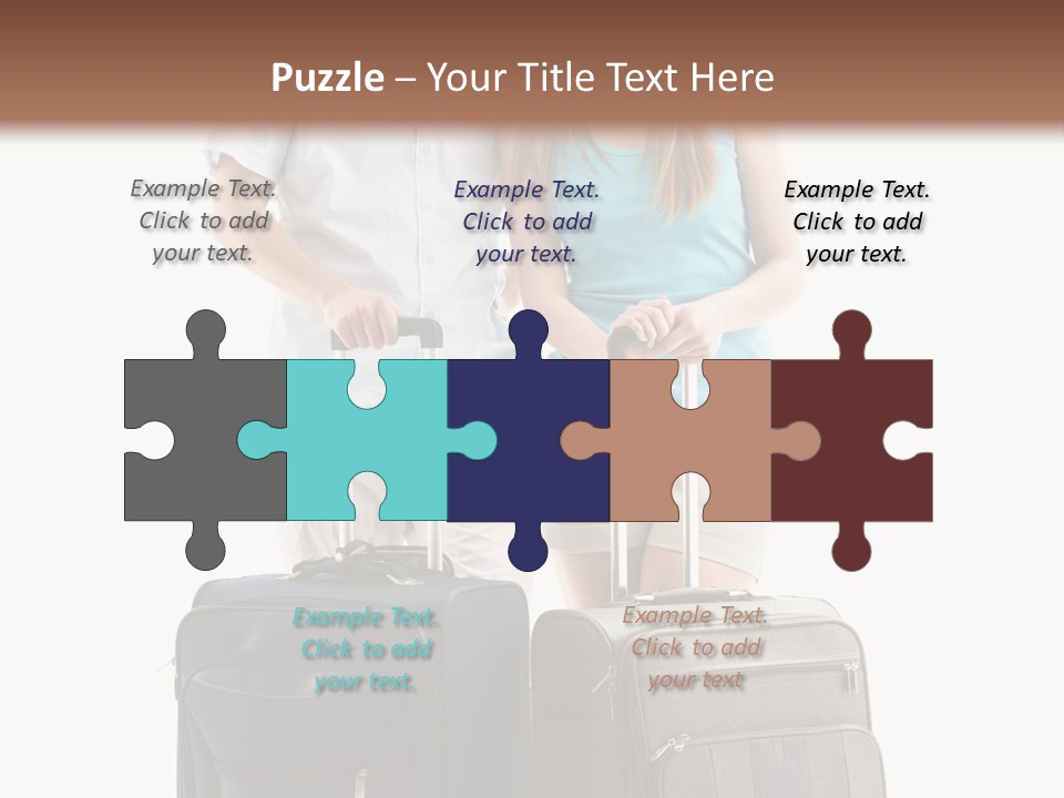 Suitcase Joy Blue PowerPoint Template