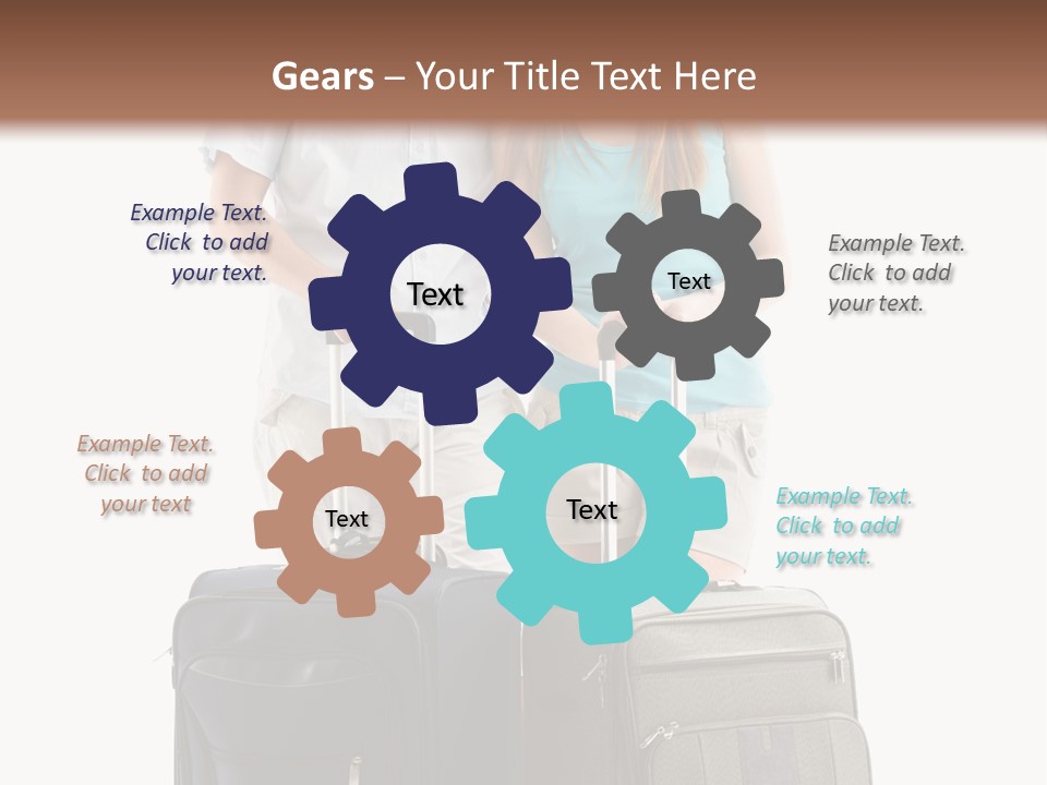 Suitcase Joy Blue PowerPoint Template