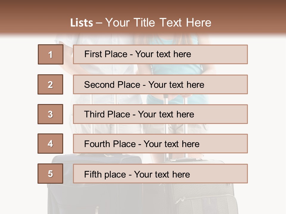 Suitcase Joy Blue PowerPoint Template