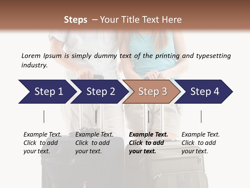 Suitcase Joy Blue PowerPoint Template