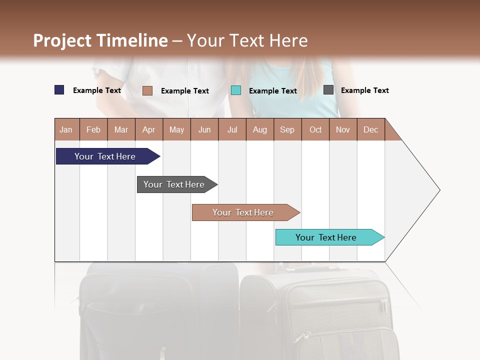Suitcase Joy Blue PowerPoint Template