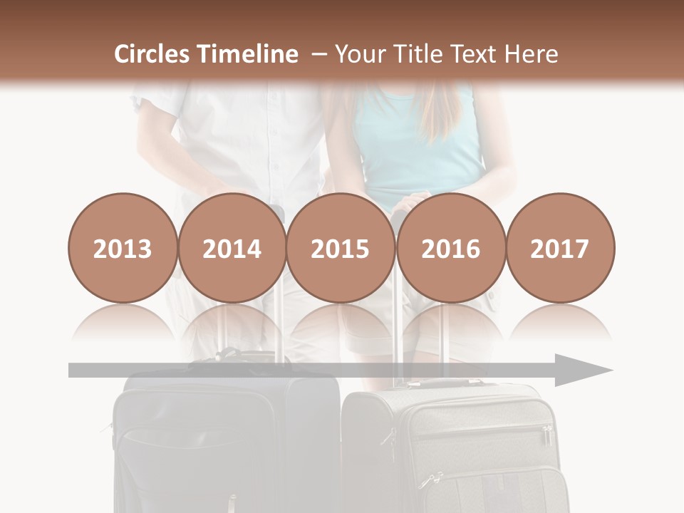 Suitcase Joy Blue PowerPoint Template