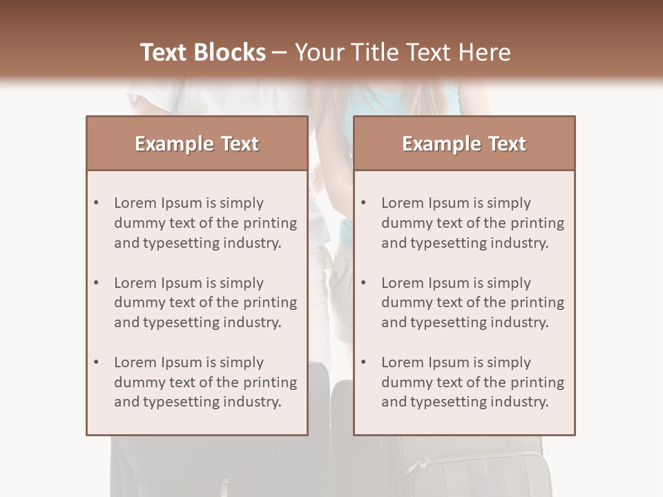 Suitcase Joy Blue PowerPoint Template
