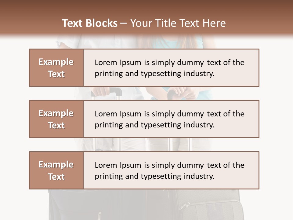 Suitcase Joy Blue PowerPoint Template
