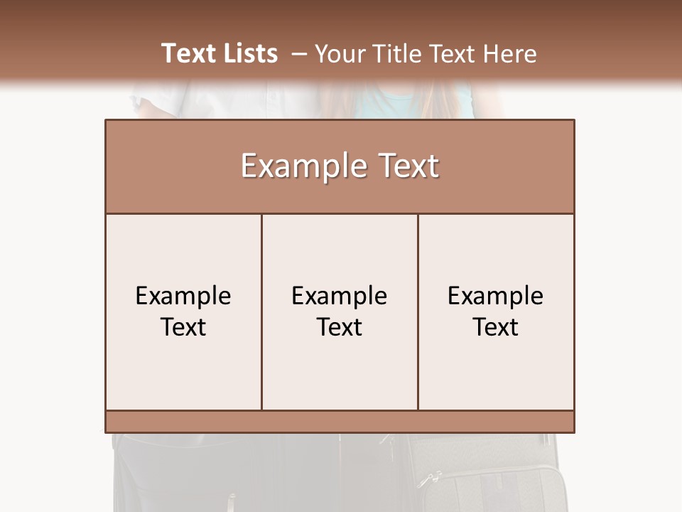 Suitcase Joy Blue PowerPoint Template