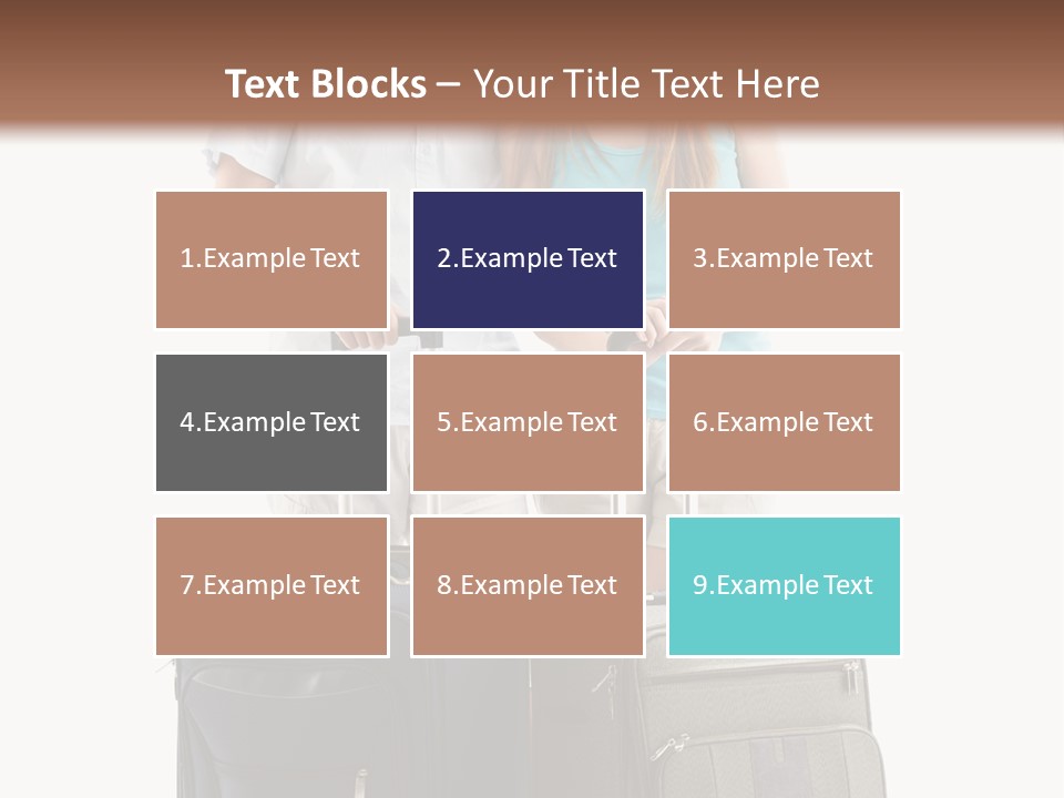 Suitcase Joy Blue PowerPoint Template