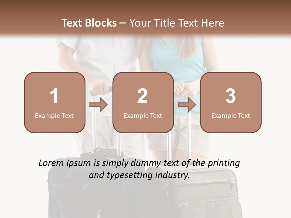 Suitcase Joy Blue PowerPoint Template