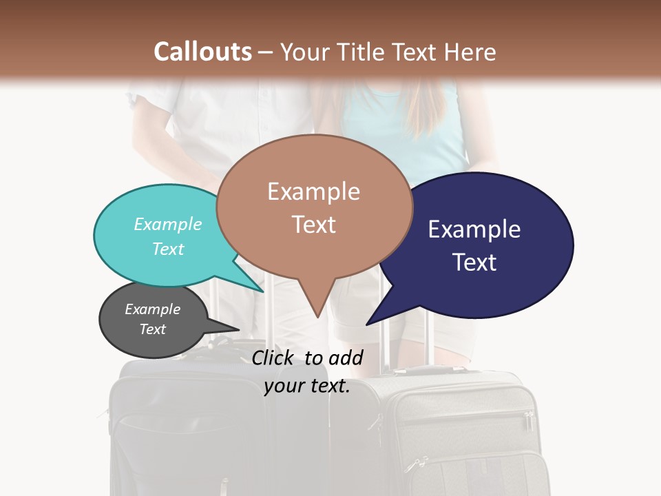 Suitcase Joy Blue PowerPoint Template