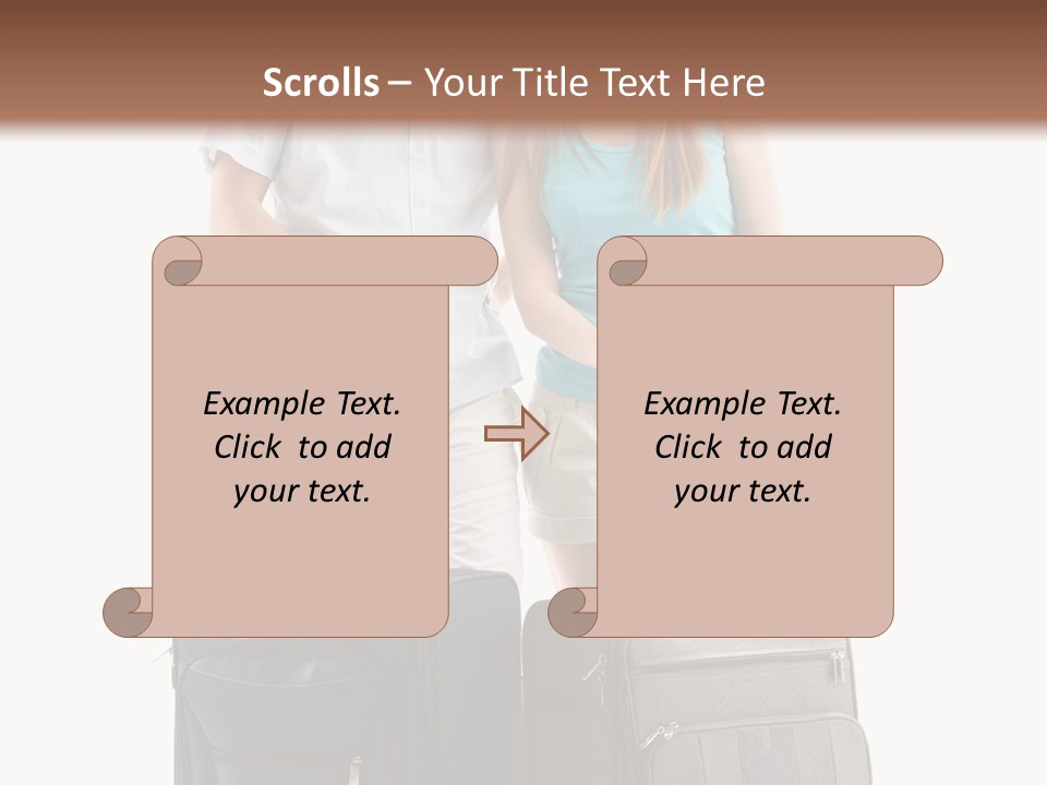 Suitcase Joy Blue PowerPoint Template