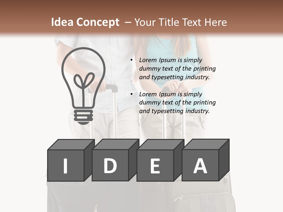 Suitcase Joy Blue PowerPoint Template