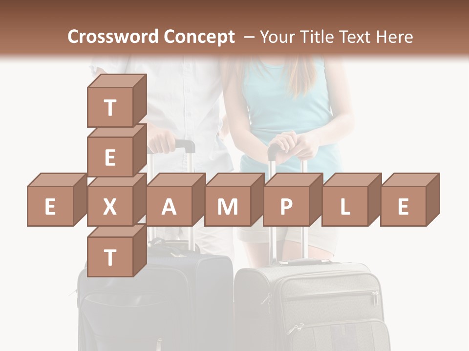 Suitcase Joy Blue PowerPoint Template