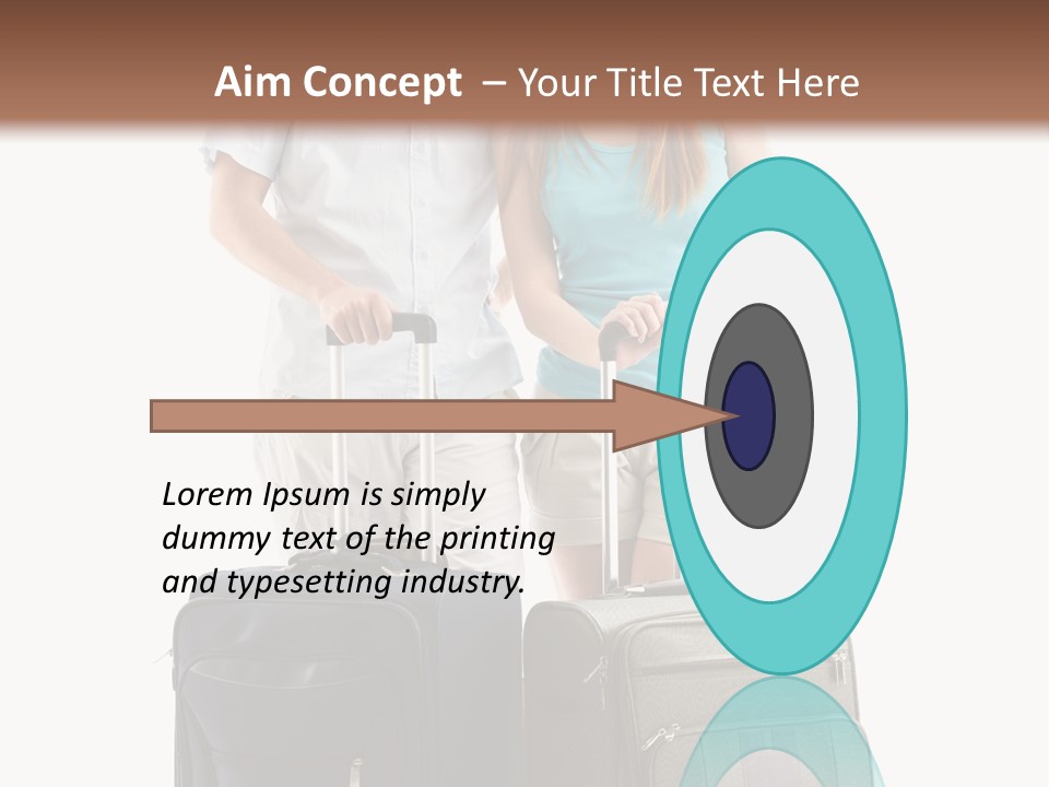 Suitcase Joy Blue PowerPoint Template