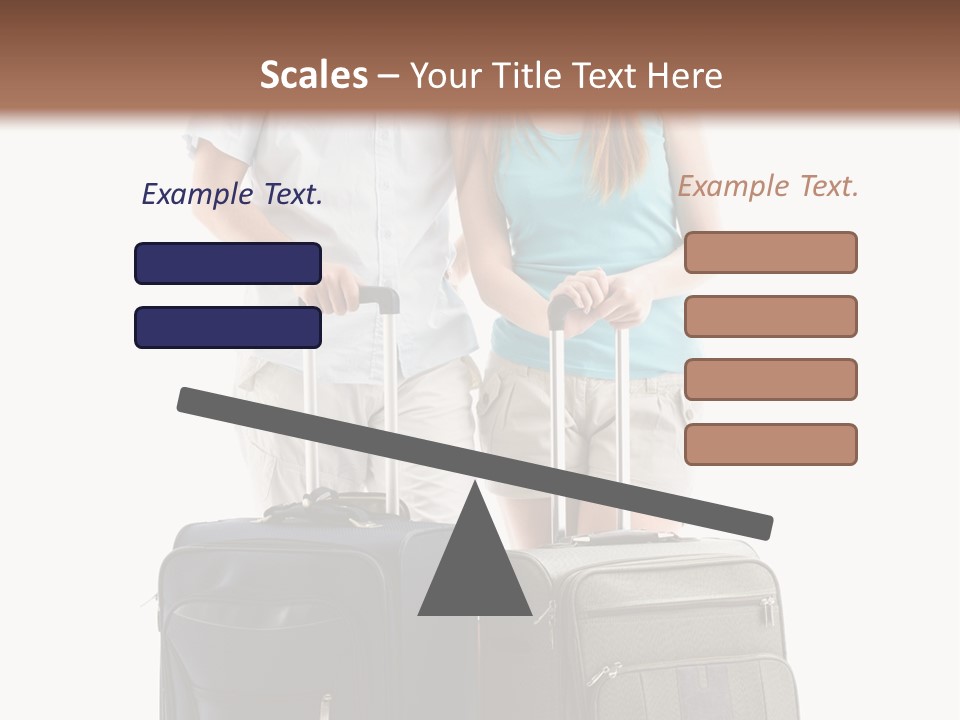 Suitcase Joy Blue PowerPoint Template