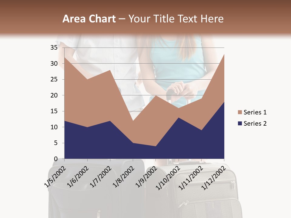 Suitcase Joy Blue PowerPoint Template