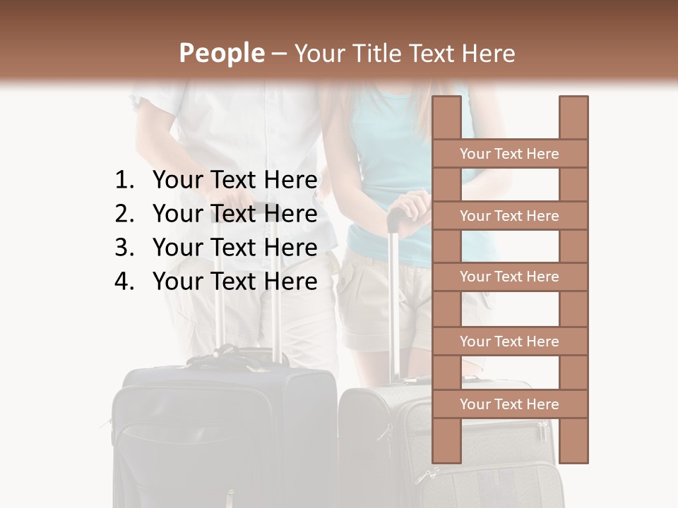 Suitcase Joy Blue PowerPoint Template