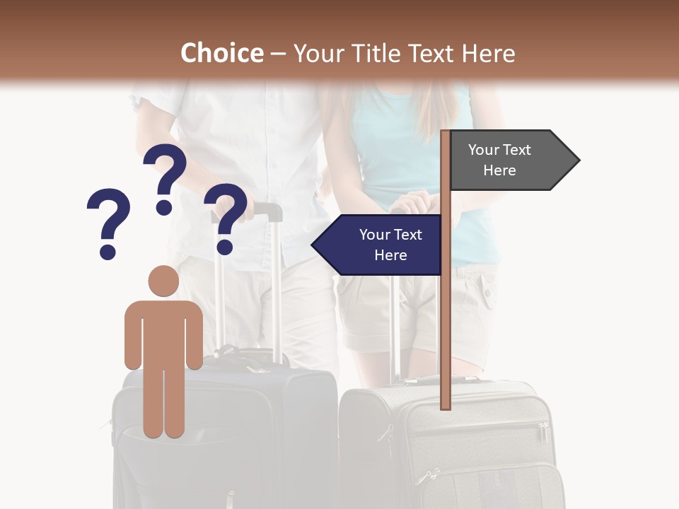 Suitcase Joy Blue PowerPoint Template