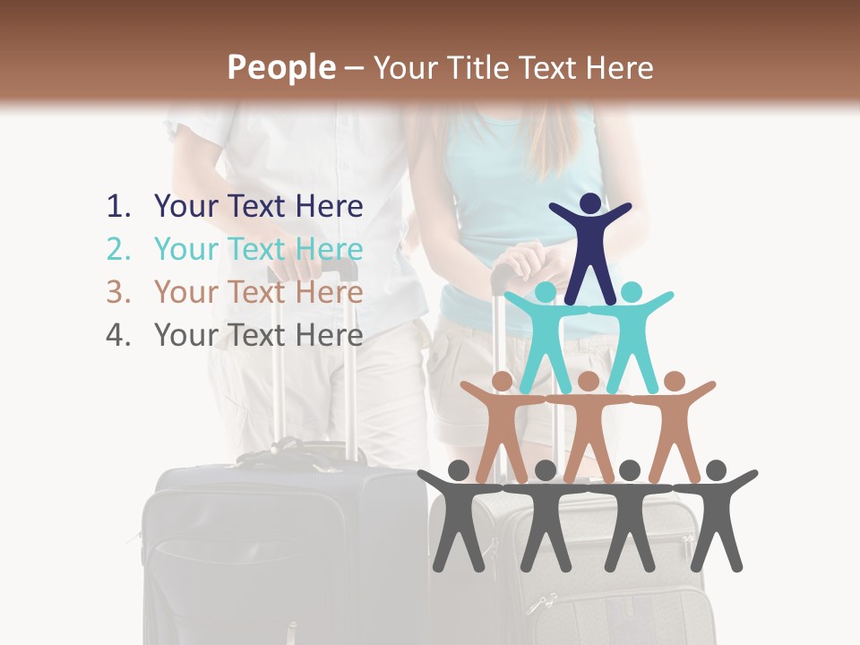 Suitcase Joy Blue PowerPoint Template