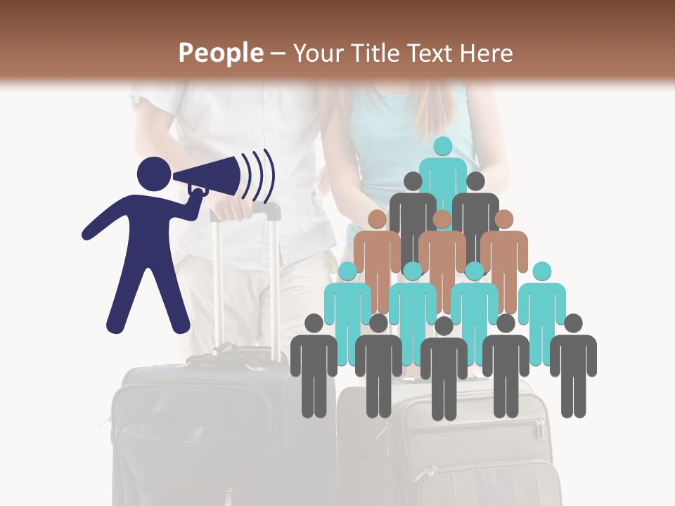 Suitcase Joy Blue PowerPoint Template