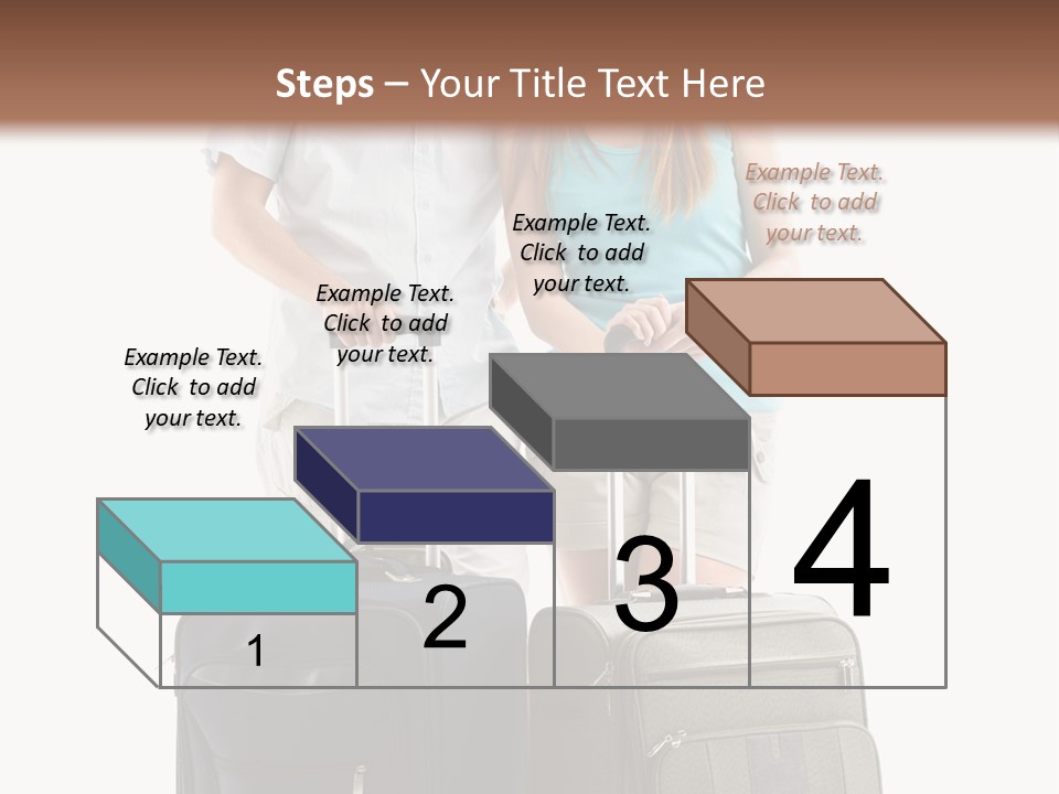 Suitcase Joy Blue PowerPoint Template