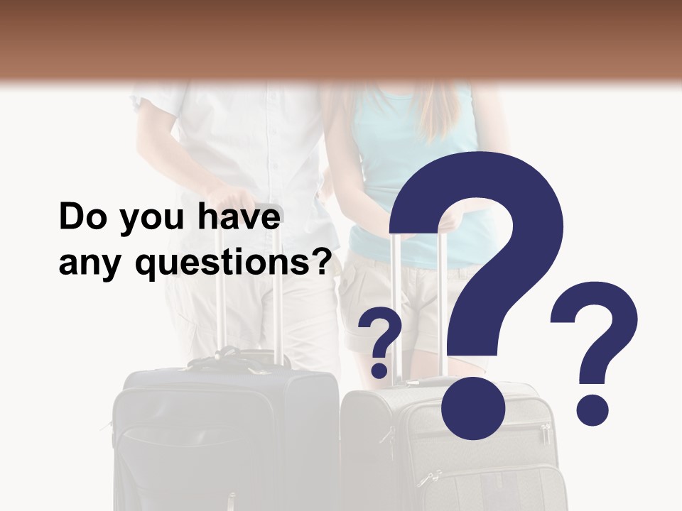 Suitcase Joy Blue PowerPoint Template