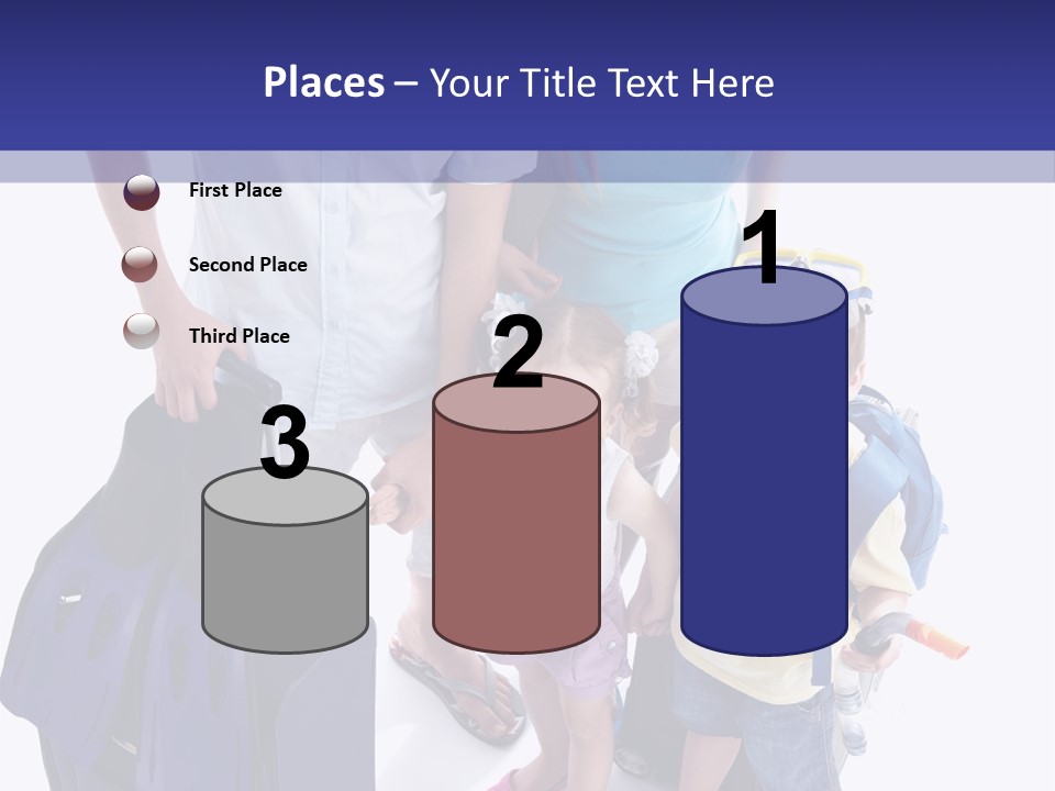 Isolated Smiling Woman PowerPoint Template