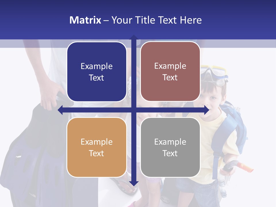Isolated Smiling Woman PowerPoint Template