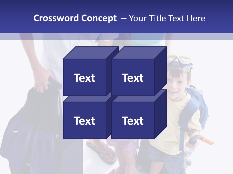 Isolated Smiling Woman PowerPoint Template