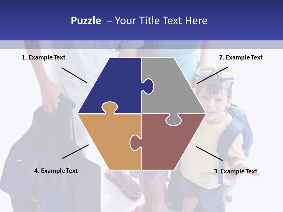 Isolated Smiling Woman PowerPoint Template