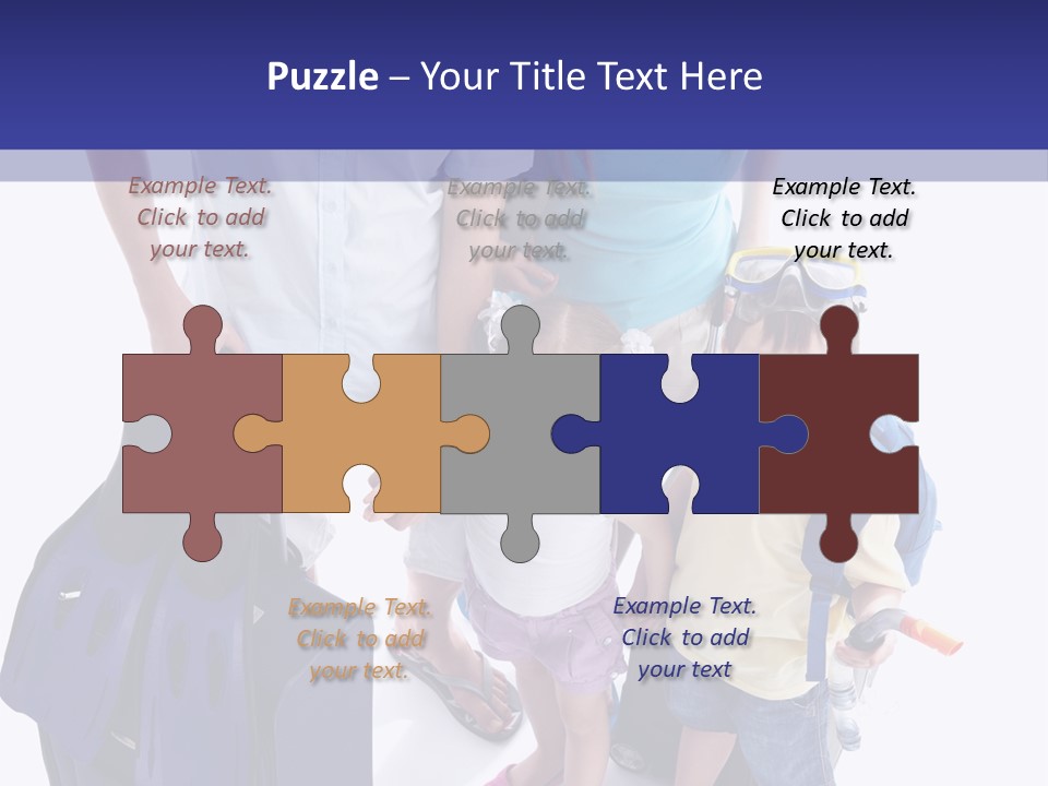 Isolated Smiling Woman PowerPoint Template