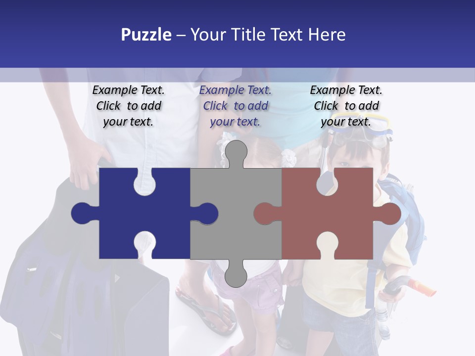 Isolated Smiling Woman PowerPoint Template