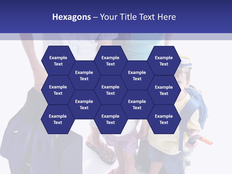 Isolated Smiling Woman PowerPoint Template