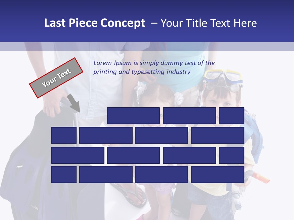 Isolated Smiling Woman PowerPoint Template