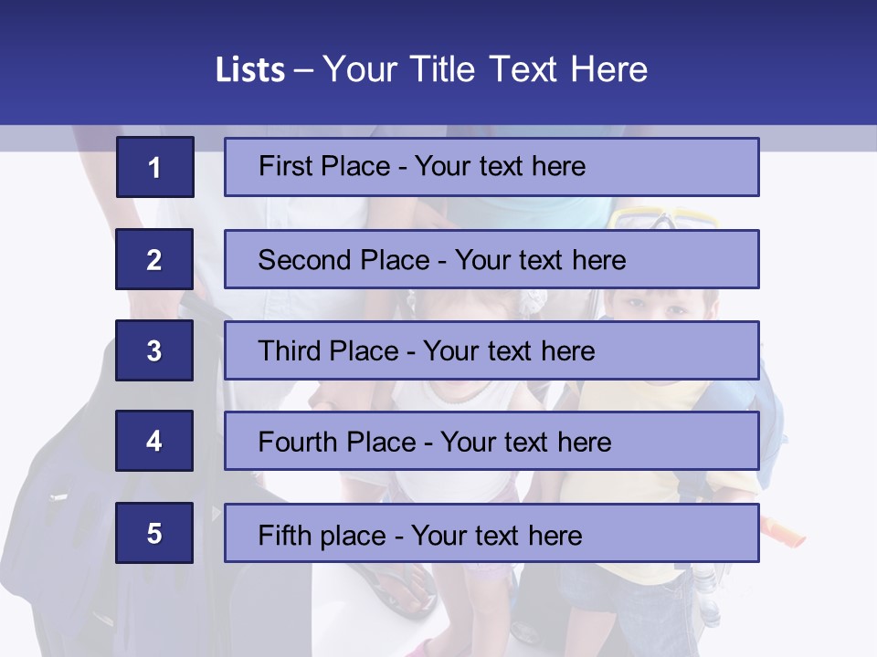 Isolated Smiling Woman PowerPoint Template