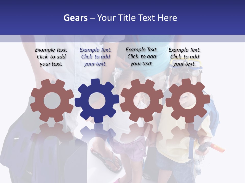 Isolated Smiling Woman PowerPoint Template