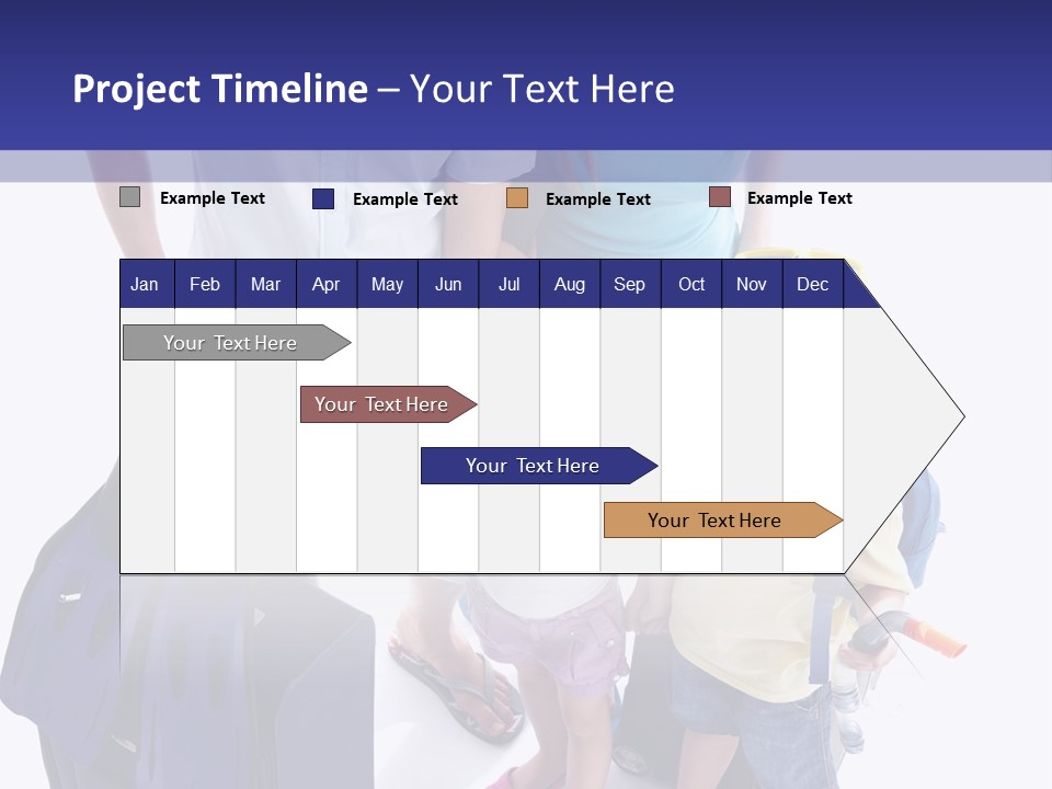 Isolated Smiling Woman PowerPoint Template