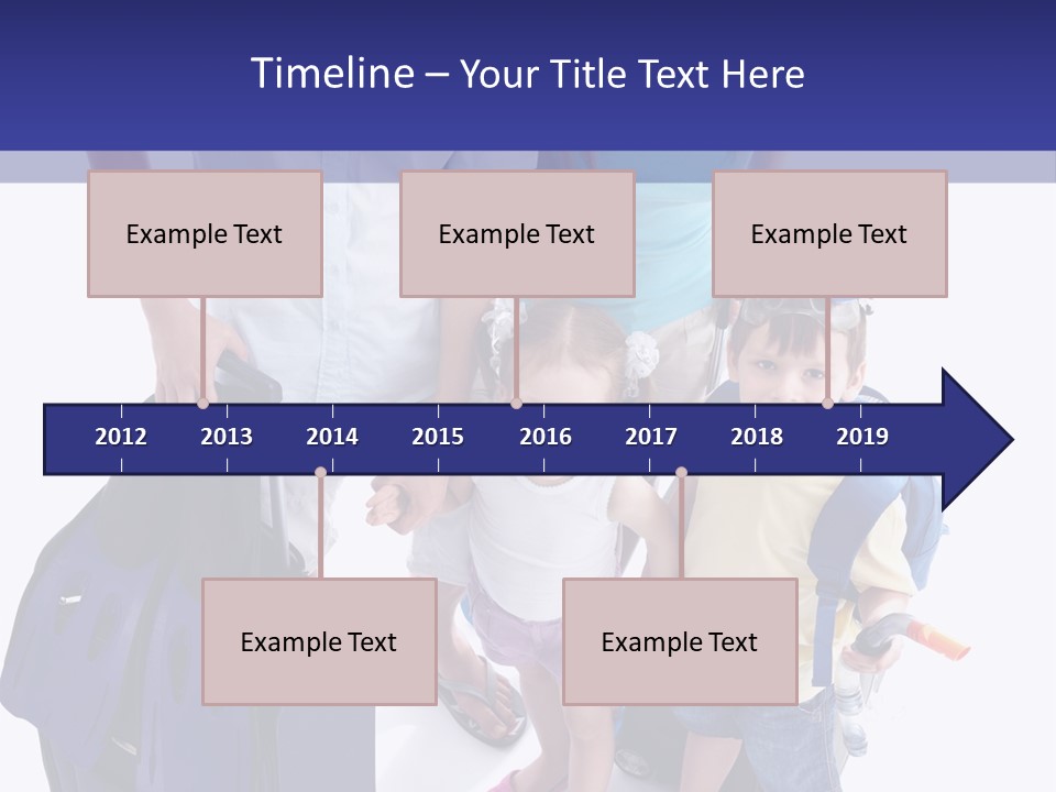 Isolated Smiling Woman PowerPoint Template