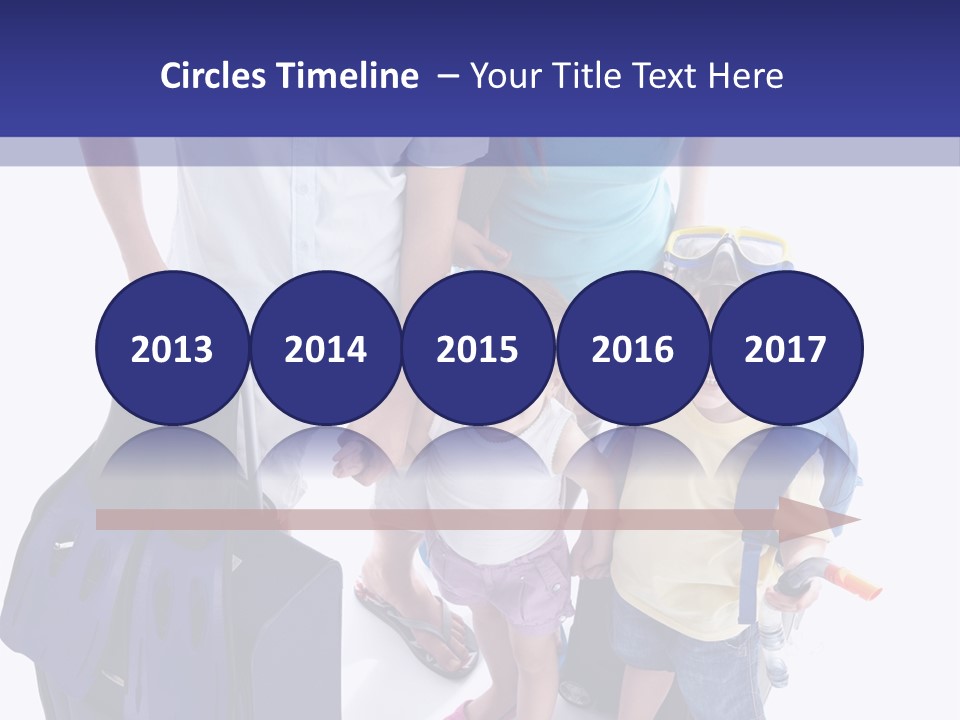 Isolated Smiling Woman PowerPoint Template