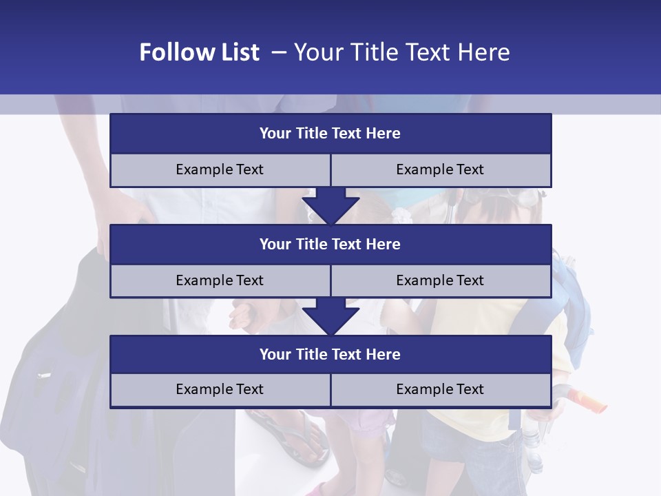 Isolated Smiling Woman PowerPoint Template